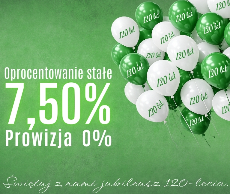 Jubileuszowy kredyt got&oacute;wkowy