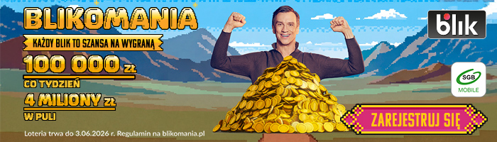 baner informujący o&nbsp;blikomanii